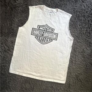 Harley-Davidson White Tank